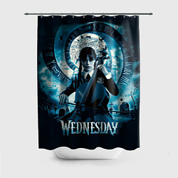 Шторка для душа Wednesday Addams 2022, цвет: 3D-принт