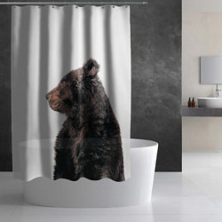 Шторка для душа Медведь в профиль, цвет: 3D-принт — фото 2