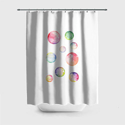 Шторка для душа Мыльные пузыри, цвет: 3D-принт