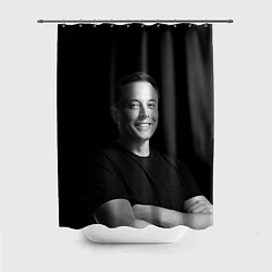Шторка для душа Илон Маск, портрет, цвет: 3D-принт