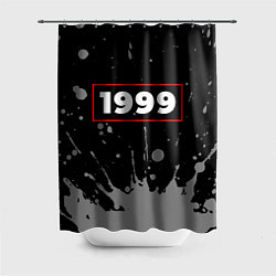 Шторка для душа 1999 - в красной рамке на темном, цвет: 3D-принт