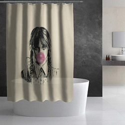 Шторка для душа Wednesday bubble gum, цвет: 3D-принт — фото 2