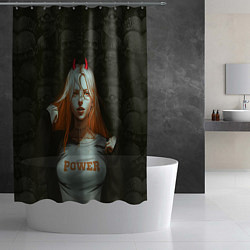 Шторка для душа Power - Anime Chainsaw Man, цвет: 3D-принт — фото 2