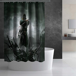 Шторка для душа Dishonored steampunk, цвет: 3D-принт — фото 2