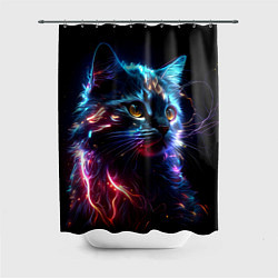 Шторка для ванной Электрический котёнок