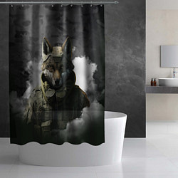 Шторка для душа Волк в форме, цвет: 3D-принт — фото 2