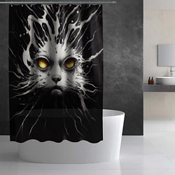 Шторка для душа Молочный кот с брызгами, цвет: 3D-принт — фото 2