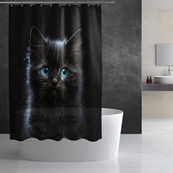 Шторка для душа Голубоглазый котенок, цвет: 3D-принт — фото 2