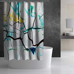 Шторка для душа Абстракция лед, цвет: 3D-принт — фото 2
