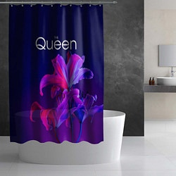 Шторка для душа The Queen Королева и цветы, цвет: 3D-принт — фото 2