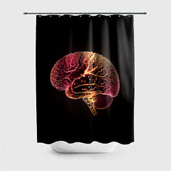 Шторка для ванной Нейронный неоновый мозг