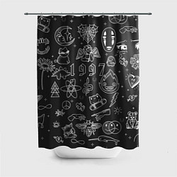 Шторка для душа 1997 - tattoo паттерн, цвет: 3D-принт
