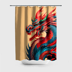 Шторка для душа Japan dragon - tattoo - art, цвет: 3D-принт