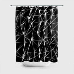 Шторка для душа Черно белые нервы, цвет: 3D-принт