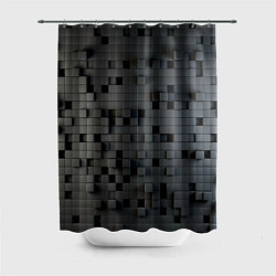 Шторка для душа Digital pixel black, цвет: 3D-принт
