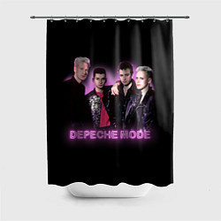 Шторка для душа 80s Depeche Mode neon, цвет: 3D-принт