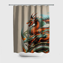 Шторка для ванной Japan dragon - irezumi