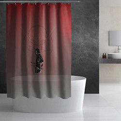 Шторка для душа Geisha X samurai, цвет: 3D-принт — фото 2