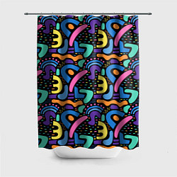 Шторка для ванной Multicolored texture pattern