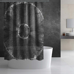 Шторка для душа Серый круг тай-дай, цвет: 3D-принт — фото 2