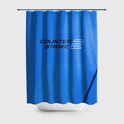 Шторка для душа Counter Strike 2 с логотипом, цвет: 3D-принт