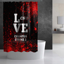 Шторка для душа Counter Strike 2 love классика, цвет: 3D-принт — фото 2