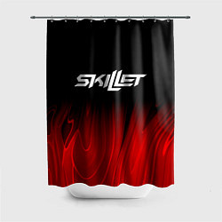 Шторка для ванной Skillet red plasma