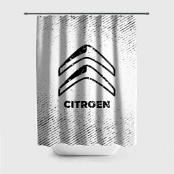 Шторка для душа Citroen с потертостями на светлом фоне, цвет: 3D-принт