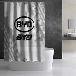 Шторка для душа BYD speed на светлом фоне со следами шин, цвет: 3D-принт — фото 2
