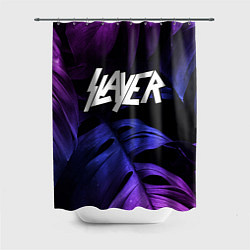 Шторка для ванной Slayer neon monstera