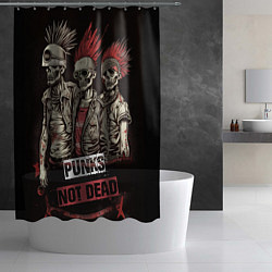 Шторка для душа Punks not dead, цвет: 3D-принт — фото 2