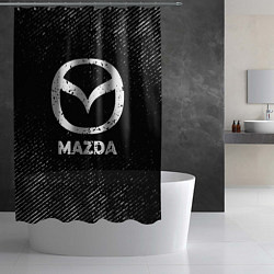 Шторка для душа Mazda с потертостями на темном фоне, цвет: 3D-принт — фото 2