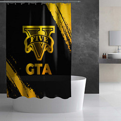 Шторка для душа GTA - gold gradient, цвет: 3D-принт — фото 2