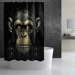 Шторка для душа Портрет обезьяны: арт нейросети, цвет: 3D-принт — фото 2