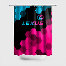 Шторка для ванной Lexus - neon gradient: символ сверху