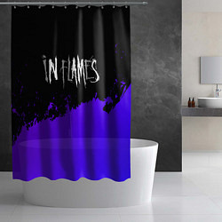Шторка для душа In Flames purple grunge, цвет: 3D-принт — фото 2