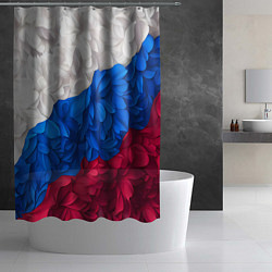 Шторка для душа Флаг России из цветов, цвет: 3D-принт — фото 2