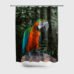 Шторка для душа Попугай Макао, цвет: 3D-принт