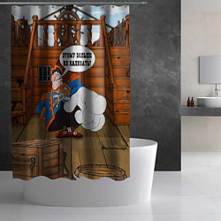 Шторка для душа Остров сокровищ этому больше не наливать, цвет: 3D-принт — фото 2