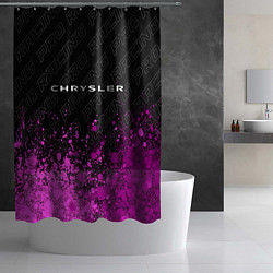 Шторка для душа Chrysler pro racing: символ сверху, цвет: 3D-принт — фото 2
