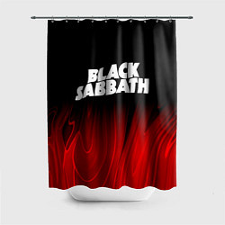 Шторка для душа Black Sabbath red plasma, цвет: 3D-принт