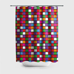 Шторка для душа Color cubes, цвет: 3D-принт