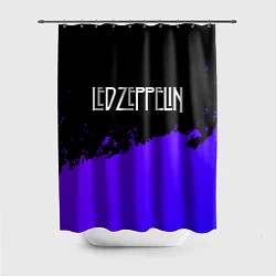 Шторка для душа Led Zeppelin purple grunge, цвет: 3D-принт