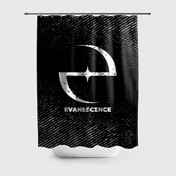 Шторка для душа Evanescence с потертостями на темном фоне, цвет: 3D-принт