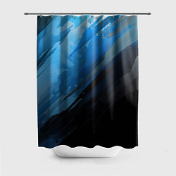 Шторка для ванной Black blue style