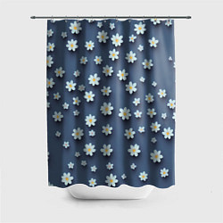 Шторка для ванной Ромашки объемные