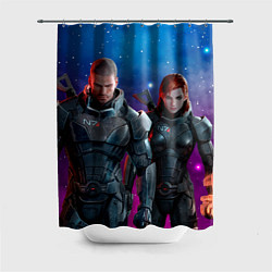 Шторка для душа Mass Effect N7 space, цвет: 3D-принт