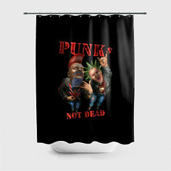 Шторка для ванной Punks Not Dead - панки хой