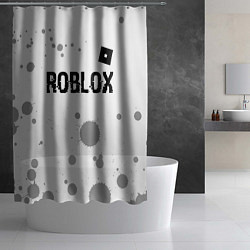 Шторка для душа Roblox glitch на светлом фоне: символ сверху, цвет: 3D-принт — фото 2