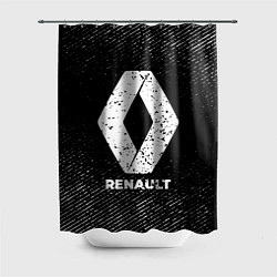 Шторка для душа Renault с потертостями на темном фоне, цвет: 3D-принт